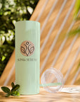Slim & Serene Design 20oz Skinny Tumbler with Straw - Wellness Refined. Confidence Reclaimed.