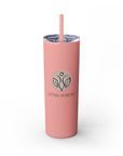 Slim & Serene Design 20oz Skinny Tumbler with Straw - Wellness Refined. Confidence Reclaimed.