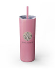 Slim & Serene Design 20oz Skinny Tumbler with Straw - Wellness Refined. Confidence Reclaimed.