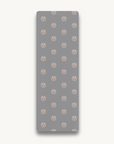Slim & Serene Grey Rubber Yoga Mat - Heart Design for Comfort and Support