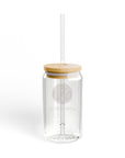 Slim & Serene 16oz Sipper Glass with Eco-Friendly Bamboo Lid
