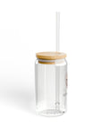 Slim & Serene 16oz Sipper Glass with Eco-Friendly Bamboo Lid
