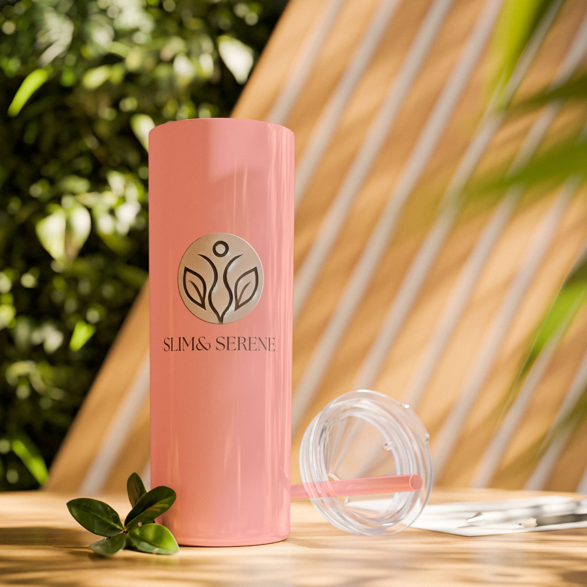Slim &amp; Serene Design 20oz Skinny Tumbler with Straw - Wellness Refined. Confidence Reclaimed.