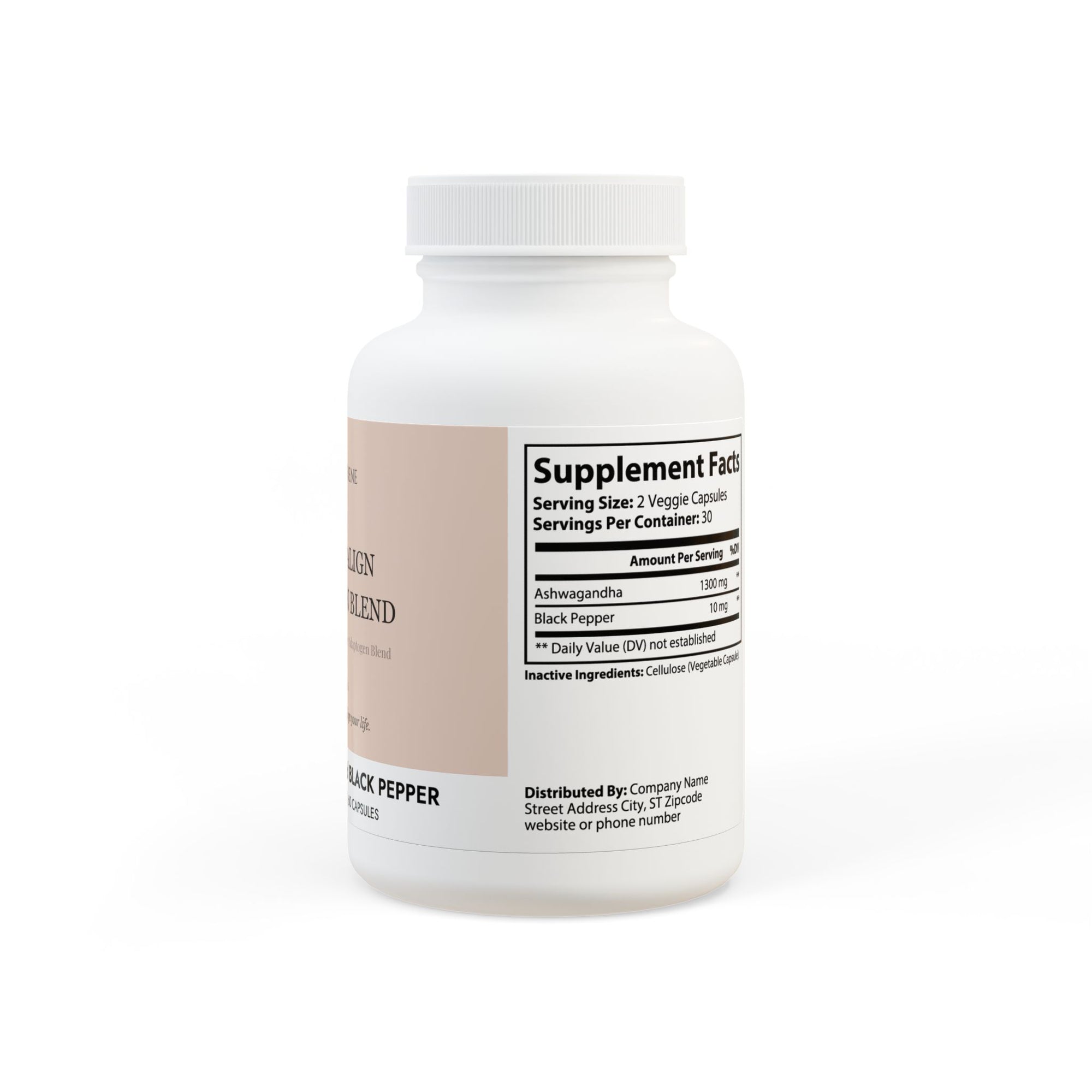 Adapt + Align Ashwagandha and Black Pepper Supplement (60 capsules)