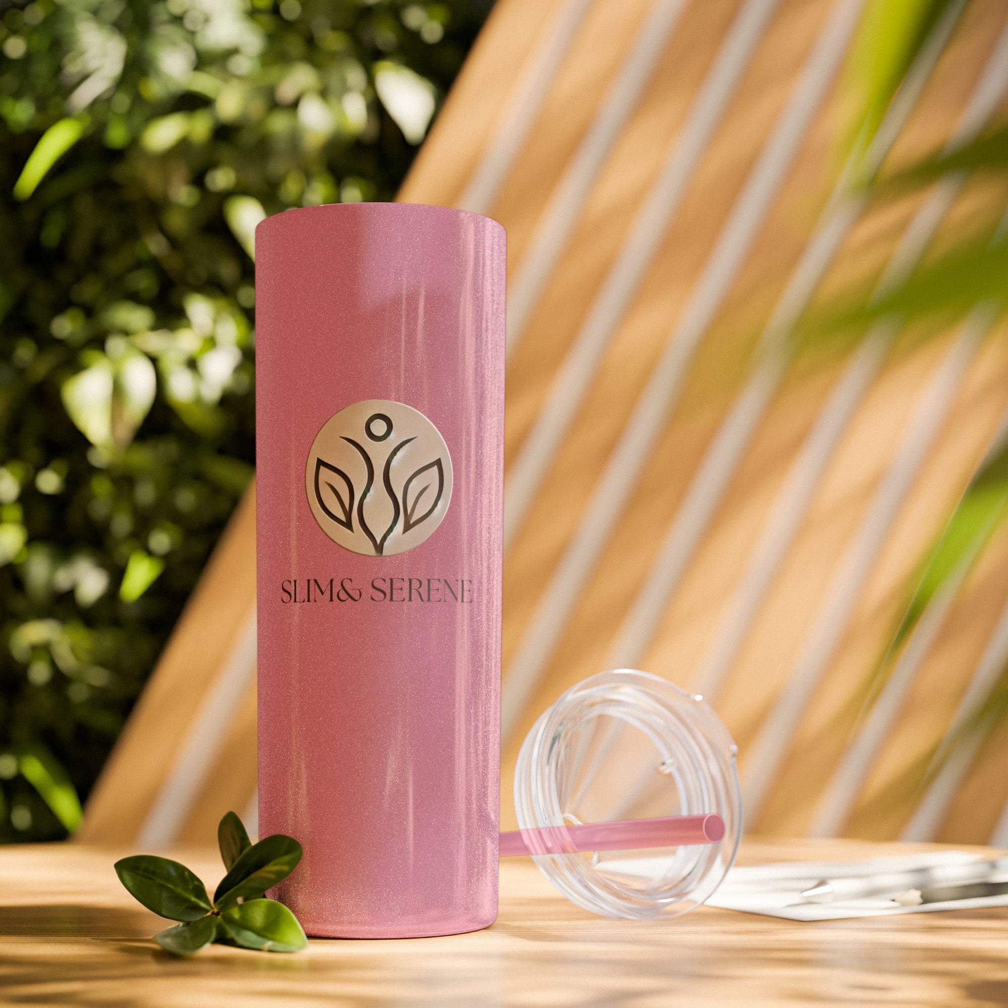 Slim &amp; Serene Design 20oz Skinny Tumbler with Straw - Wellness Refined. Confidence Reclaimed.