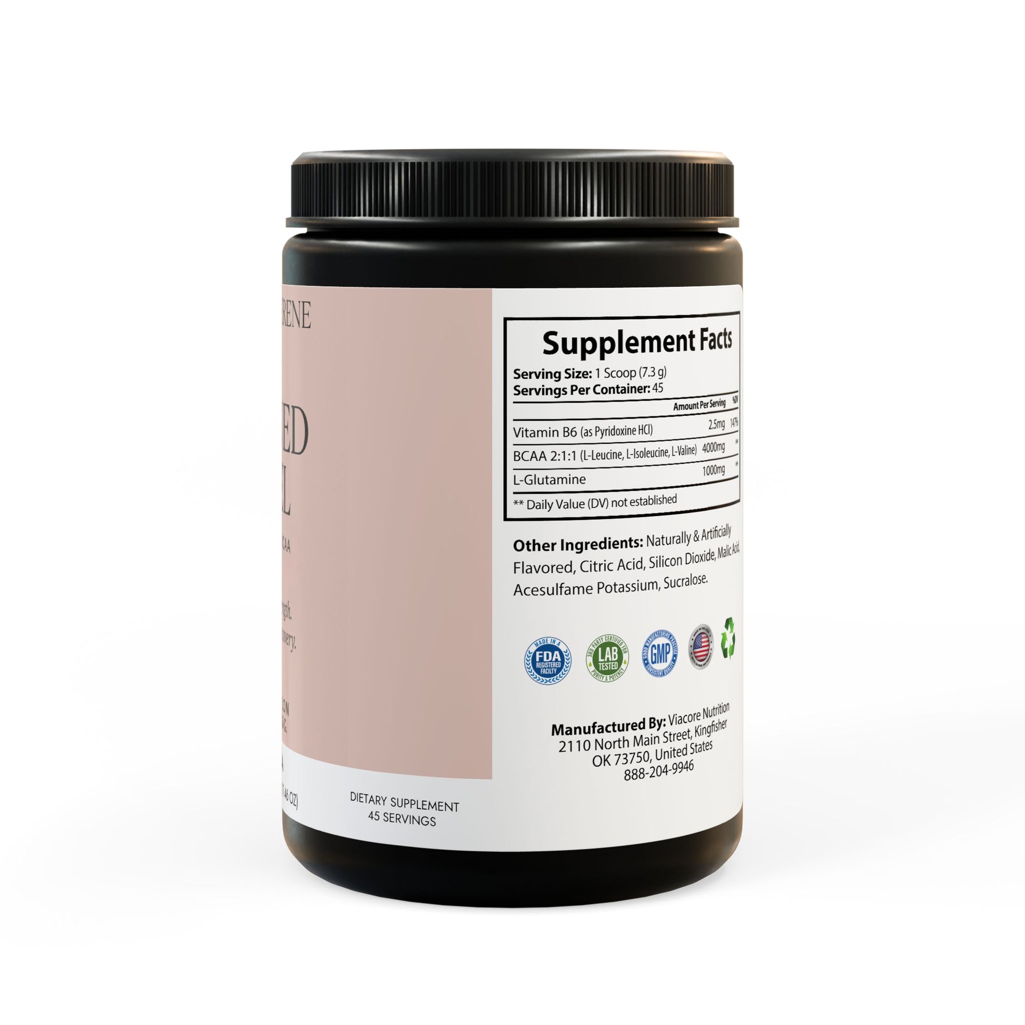 Slim &amp; Serene BCAA Supplement, Watermelon (325g, 11.46oz, 45 servings)