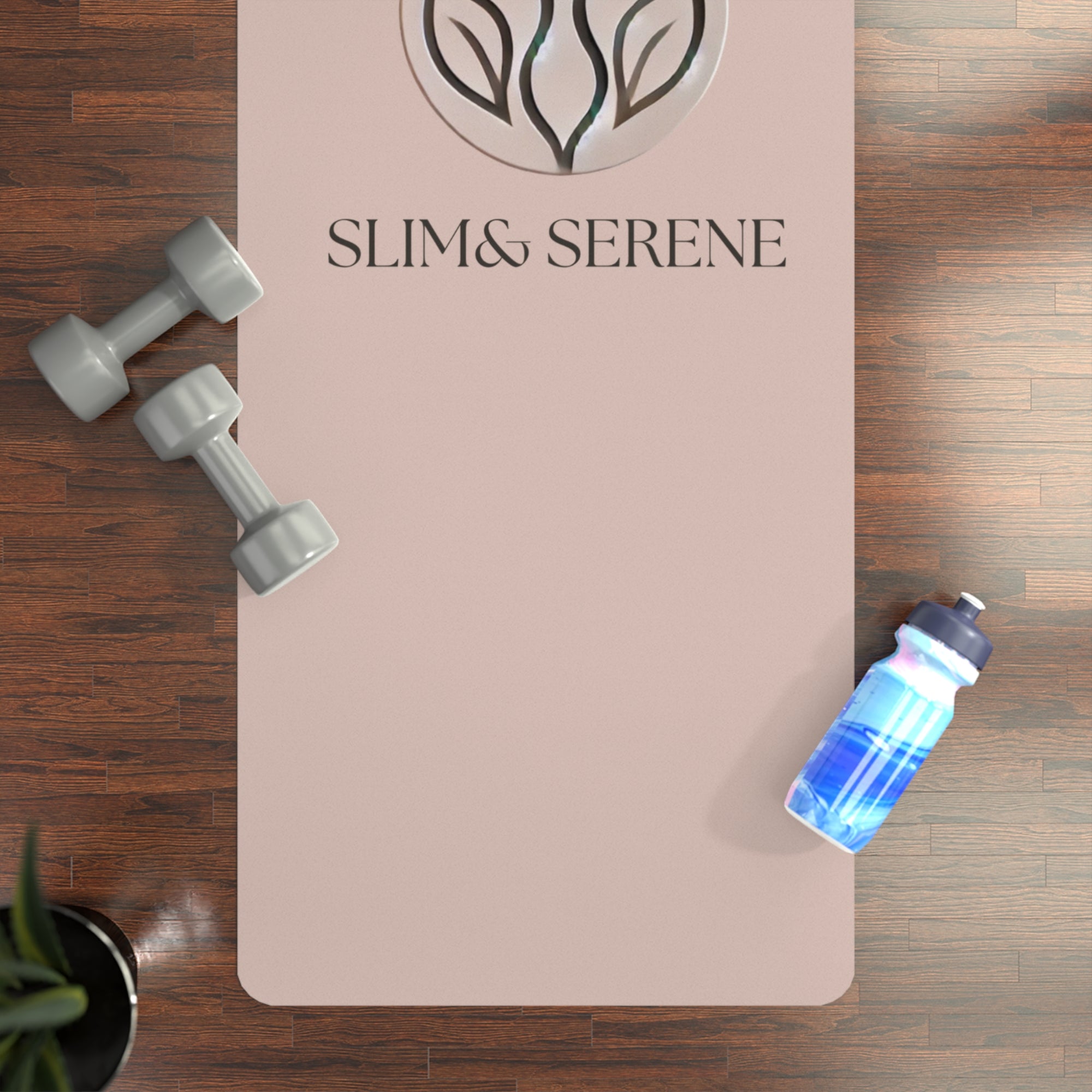 Slim &amp; Serene Rubber Yoga Mat - Slim &amp; Serene Design for Mindful Practice