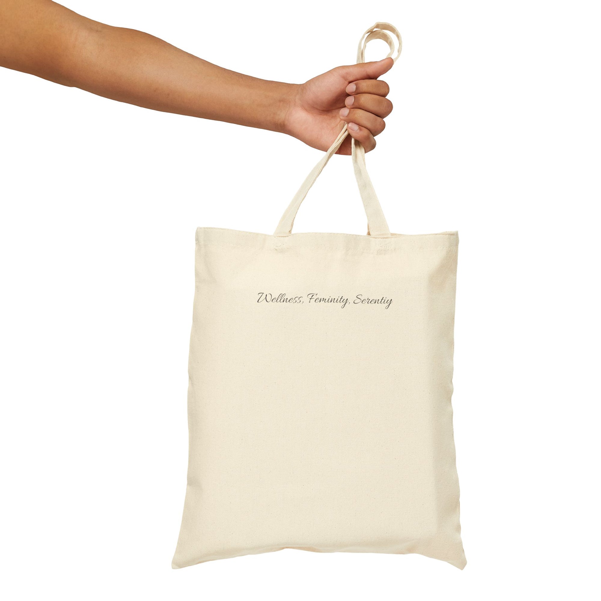Slim &amp; Serene Cotton Canvas Tote Bag - Wellness Friendly Design