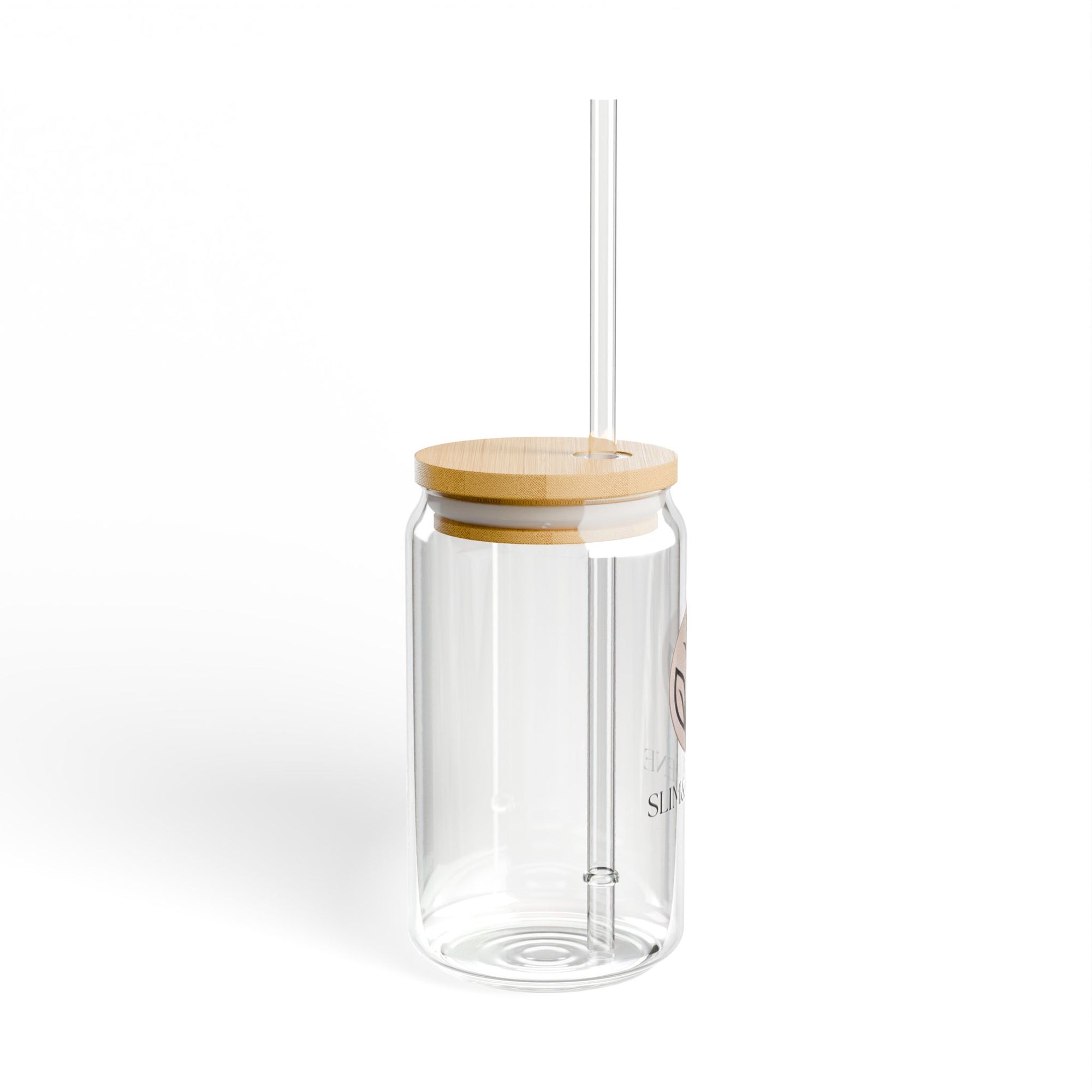 Slim &amp; Serene 16oz Sipper Glass with Eco-Friendly Bamboo Lid